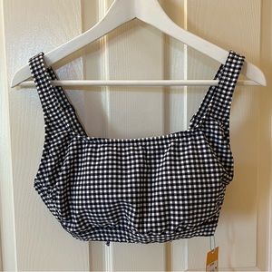Kona Sol gingham swim top